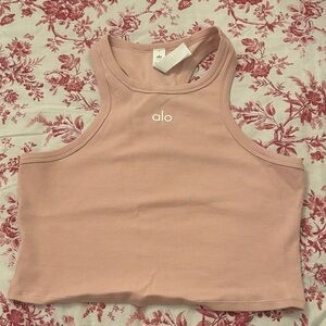 ALO Yoga Blush Pink Crop Top